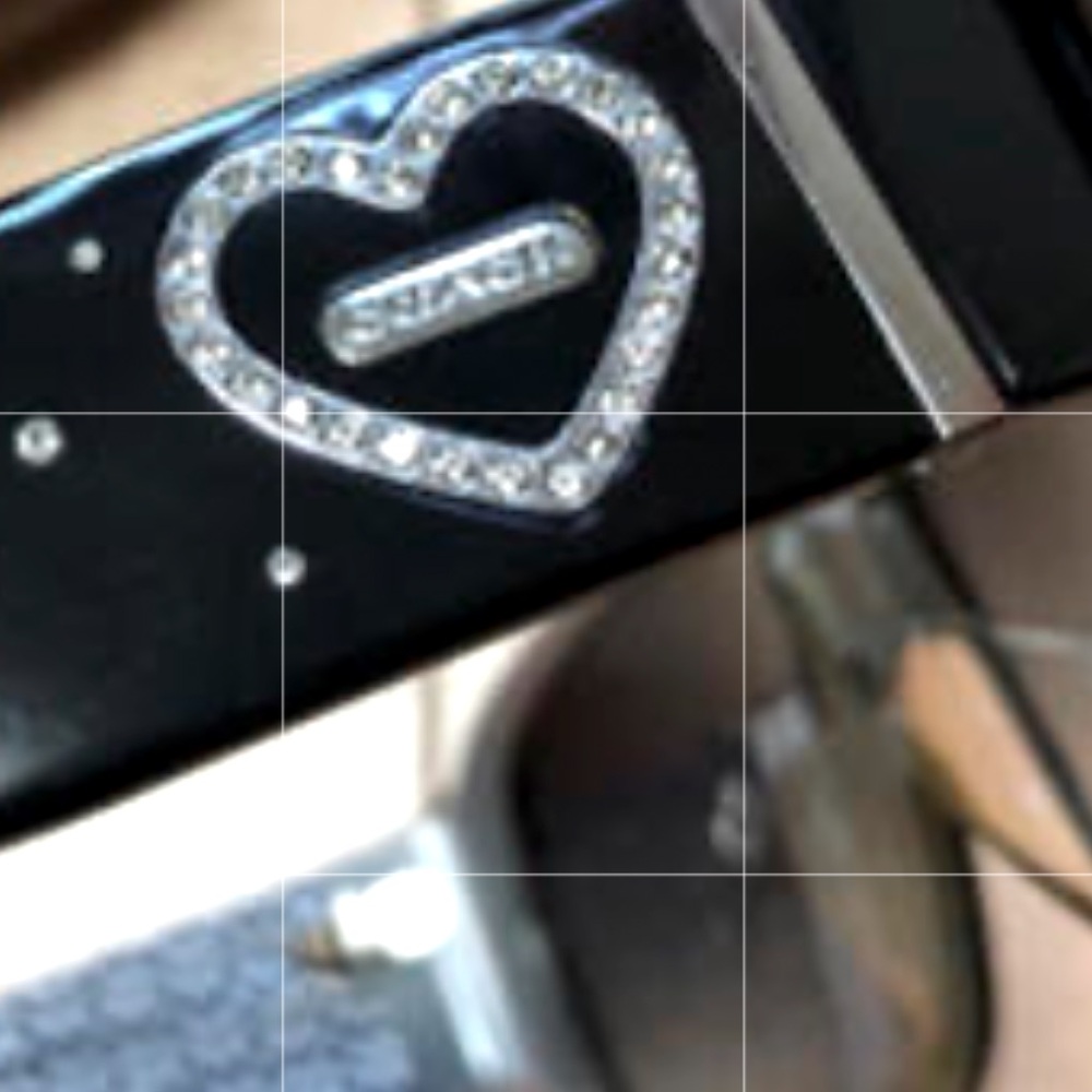 COACH (S473A) BLAIR BLACK RHINESTONE LOGO SUNGLASSES - Picture 7 of 15